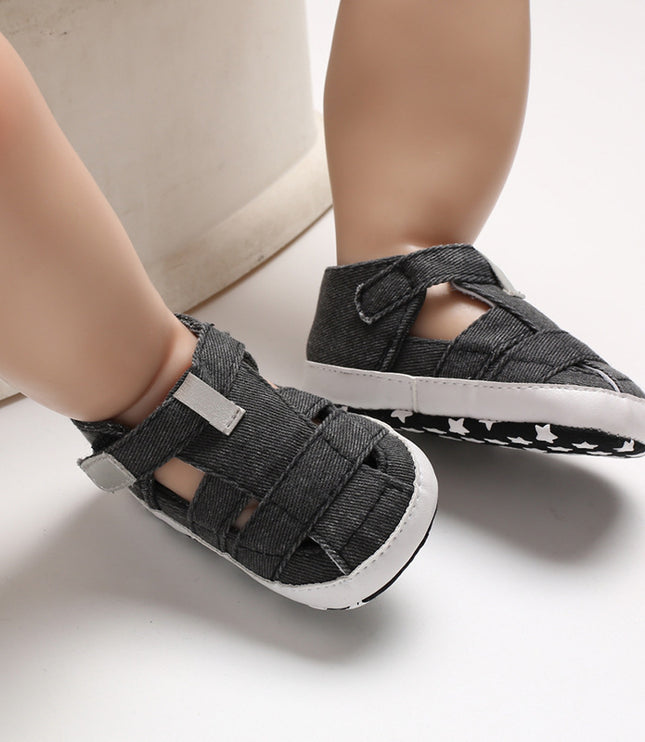 Kids Newborn Baby Boys Fashion Summer Soft Crib Shoes First Walker Anti Slip Sandals Shoe