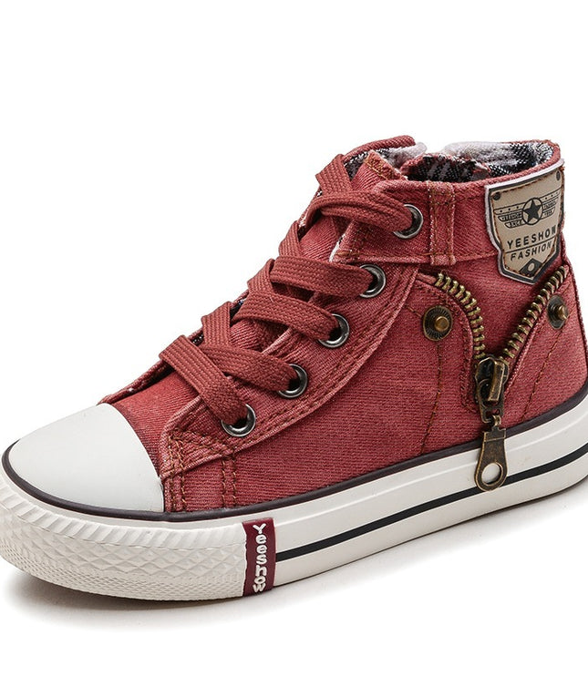 Autumn Expert Skill Children Casual Shoes Boys Girls Sport Shoes Breathable Denim Sneakers Kids Canvas Shoes Baby Boots