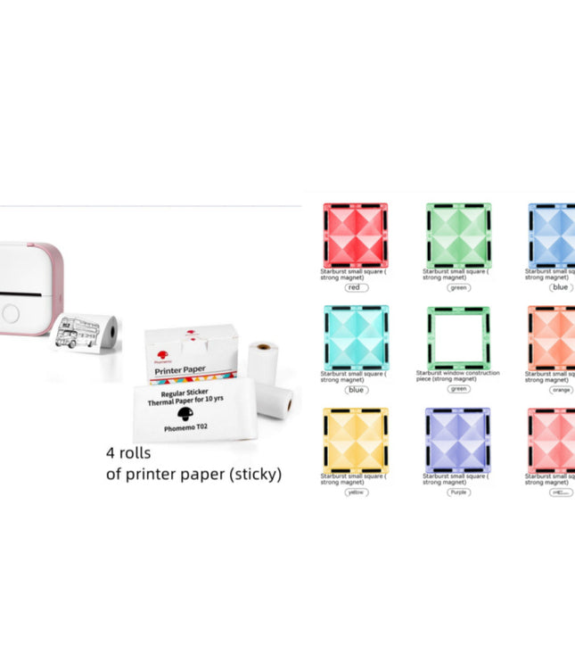 Portable Mini Thermal Label Printer Home Photo Printer Student Wrong Question Printer Bluetooth-compatible Mini Label Printer Price Tag