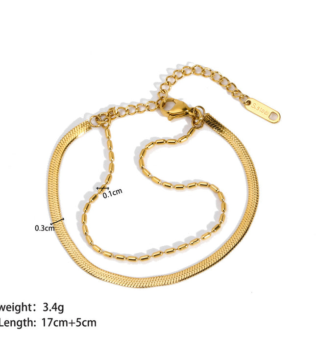 Stainless Steel Ornament Bracelet Female