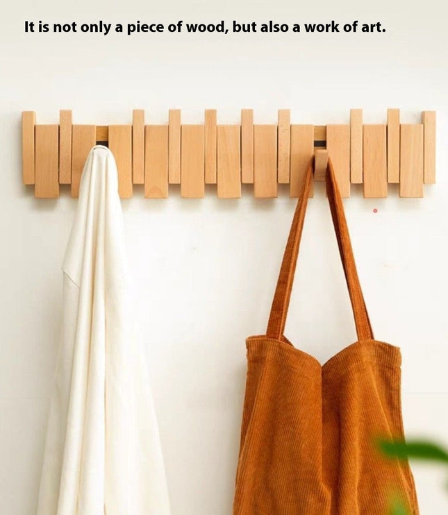 Nordic Punch-free Solid Wood Piano Clothes Rack
