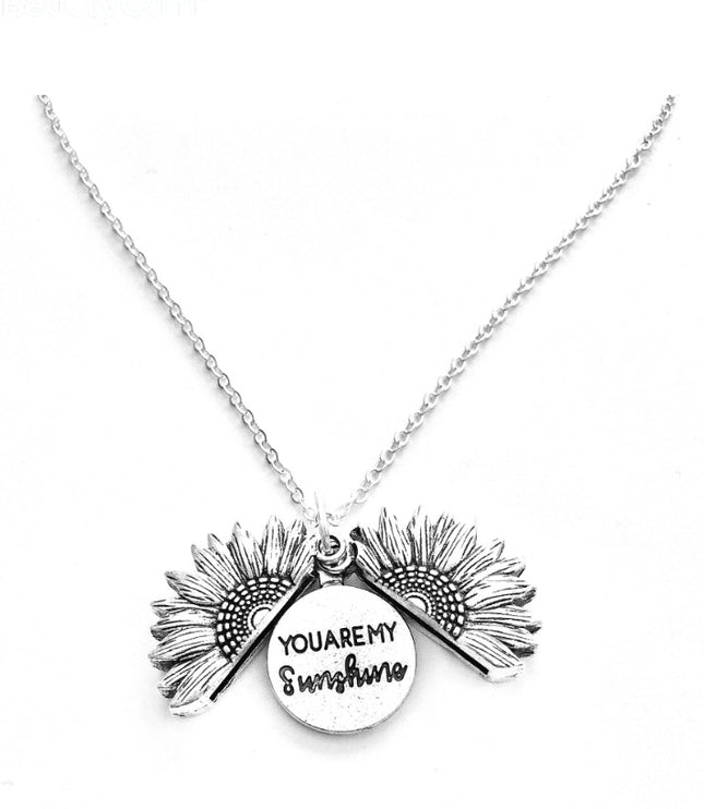 Sunflower Double Lettering Necklace