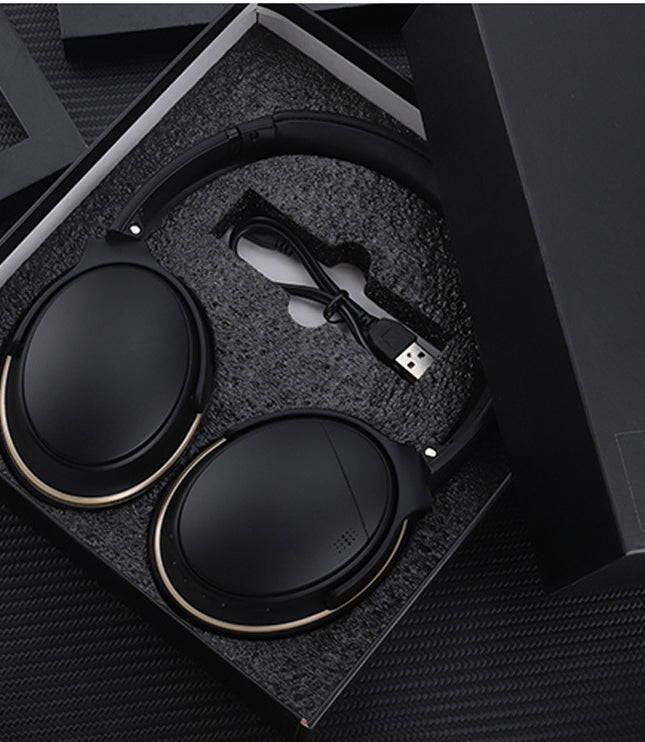 Wireless noise reduction foldable headphones