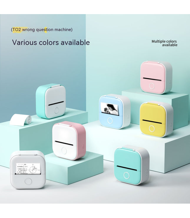 Portable Mini Thermal Label Printer Home Photo Printer Student Wrong Question Printer Bluetooth-compatible Mini Label Printer Price Tag