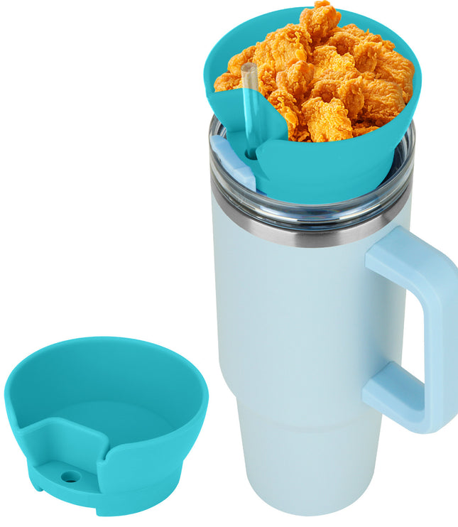 Popcorn Snack Cup Lid Straw