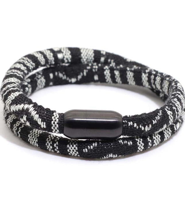Bohemian Mens Stainless Steel Magnet Accessories Charm Bracelet