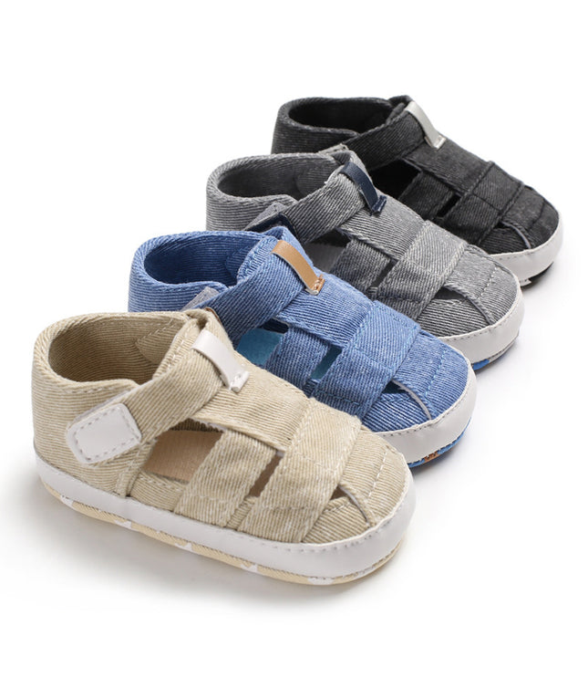 Kids Newborn Baby Boys Fashion Summer Soft Crib Shoes First Walker Anti Slip Sandals Shoe
