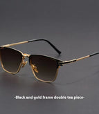 Black Gold Frame Double Tea