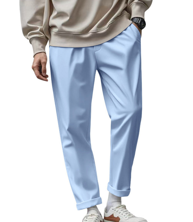 Men's Trousers With Pockets Casual Loose Comfortable Quick-drying Waist-tied Pants
