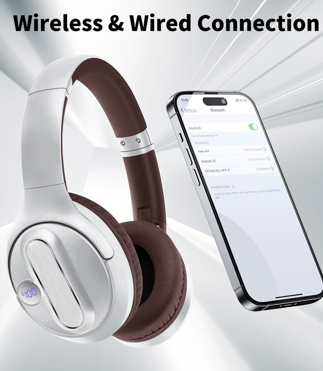 Headset Wireless Bluetooth Headset Power Digital Display