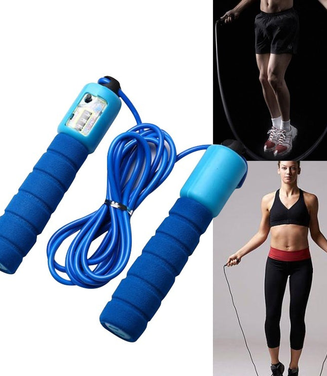 Skipping Rope With Counter Adjustable Length Counter Wear-resistant Foam Cotton Handle JumpRope Exercise Portable Sports Training Equipment
