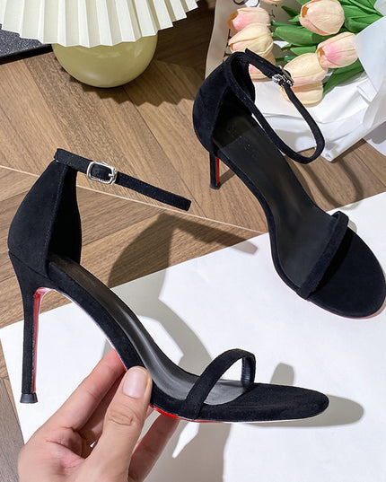 Black And Red Background Women's High Heels