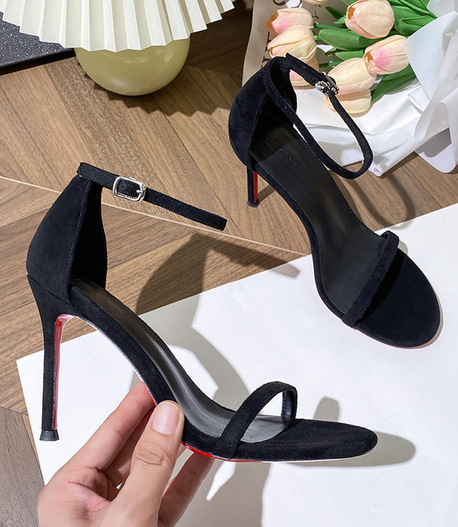 Black And Red Background Women's High Heels