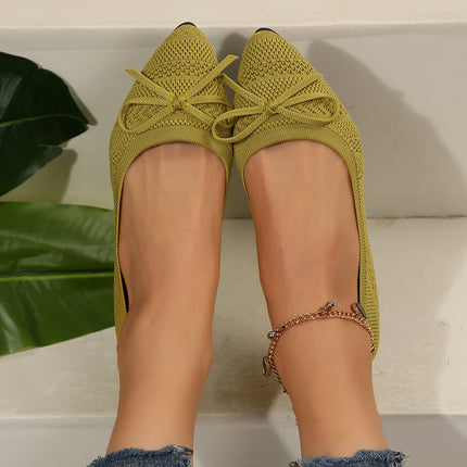 Women's Doug Shoes Knitted Flat Low-cut Flying Woven Shoes
