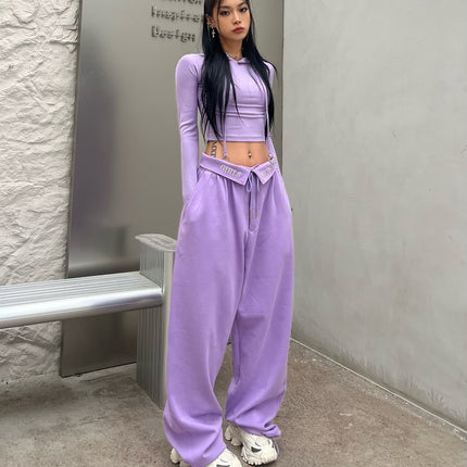 Flip Letter Printed Jogging Pants