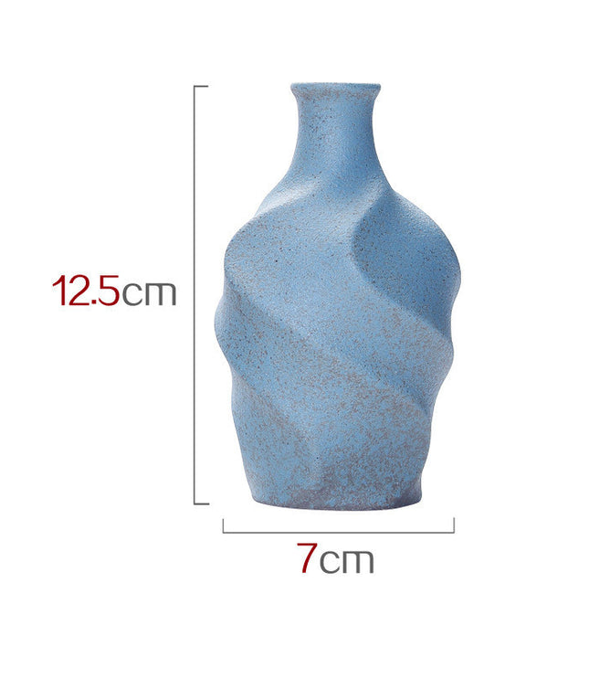 Minimalist Ceramic Art Vase – Black Zen Sculpture Design