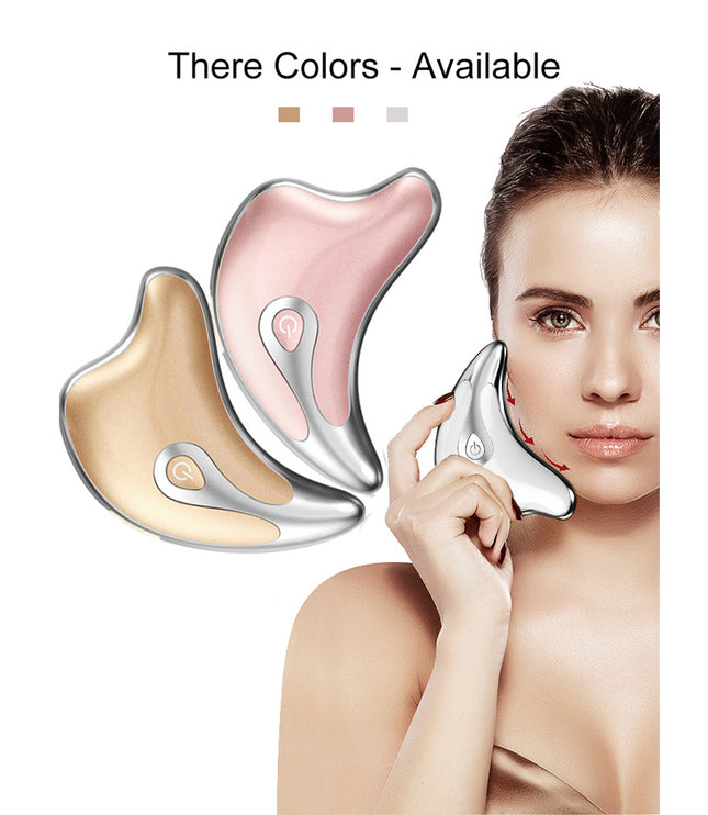 Gua Sha Scraper Facial Massager Face Lifting Slimming LED Light Microcurrent Skin Rejuvenation Electric Body Gouache Massage