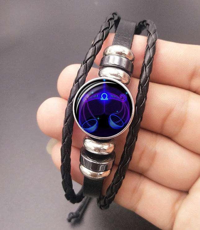 Zodiac Constellation Bracelet Braided Design Bracelet For Men Women Kids