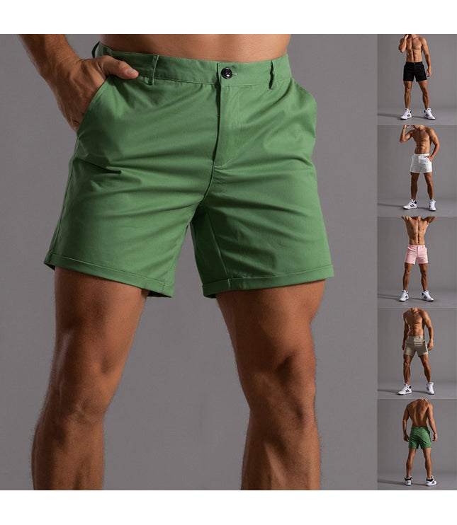 Men's Shorts With Pockets Fashion Summer Button Beach Pants