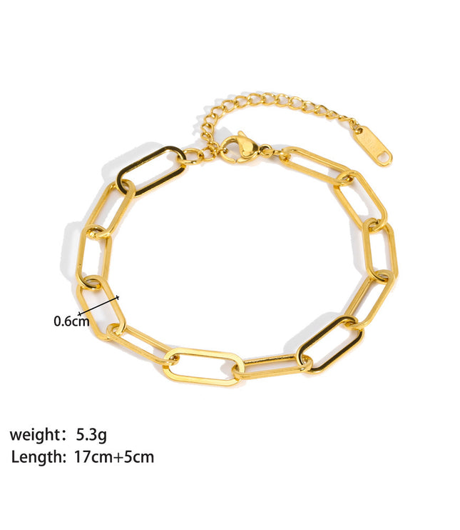 Stainless Steel Ornament Bracelet Female