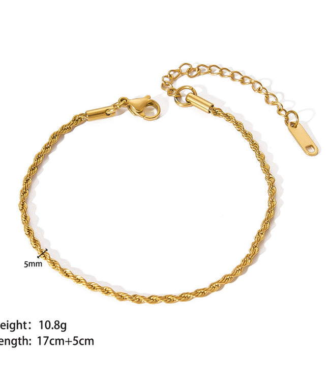 Stainless Steel Ornament Bracelet Female
