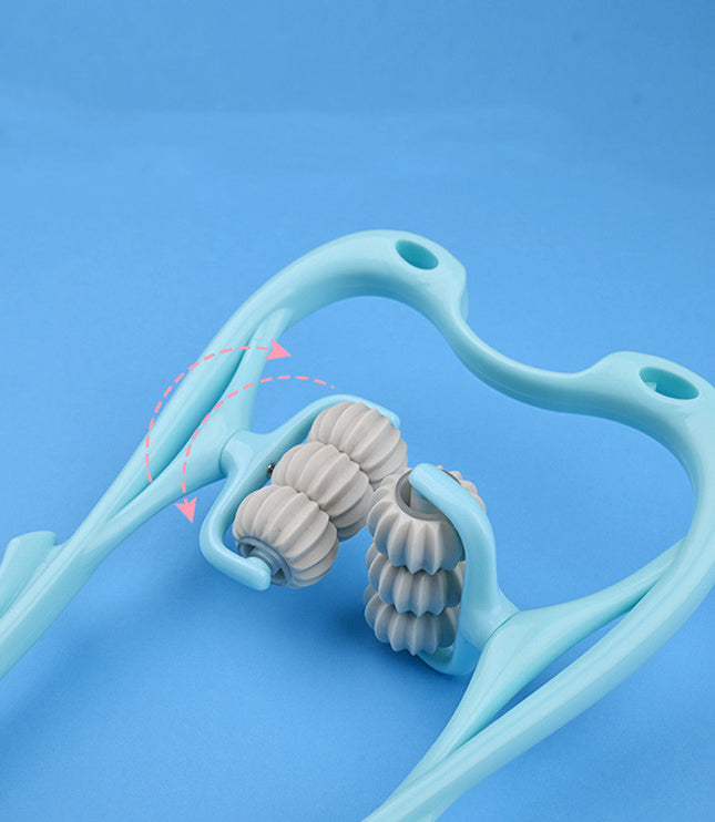 Multifunctional Manual Six-wheel Neck Massager Massage Relieve Roller Massage Tool