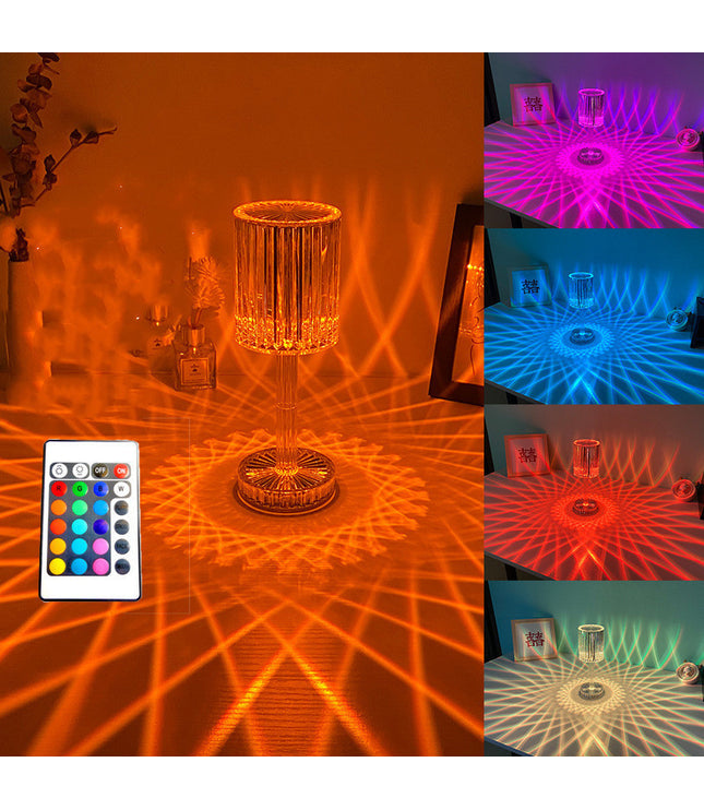 Crystal Diamond Line Atmosphere Remote Control Touch Night Light