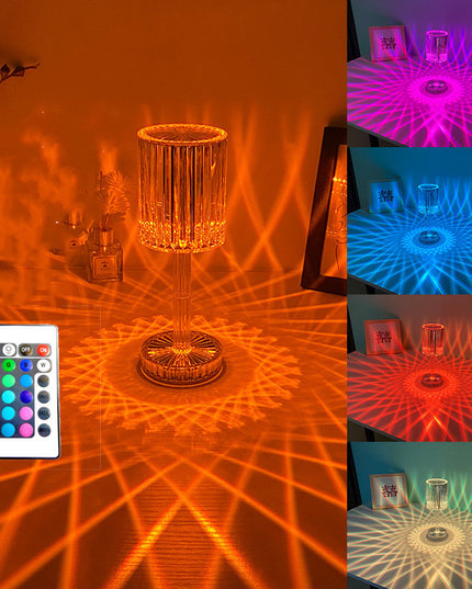 Crystal Diamond Line Atmosphere Remote Control Touch Night Light