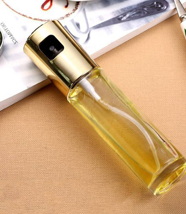 BBQ Healthy Kitchen Cooking Oil Vinegar Spray Bottle Push Type Oil Spray BottlePump Oil Tank Leakproof BBQ Sprayer BBQ Tools Kitchen Gadgets