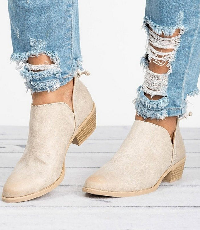 Autumn Women Shoes Retro High Heel Ankle Boots
