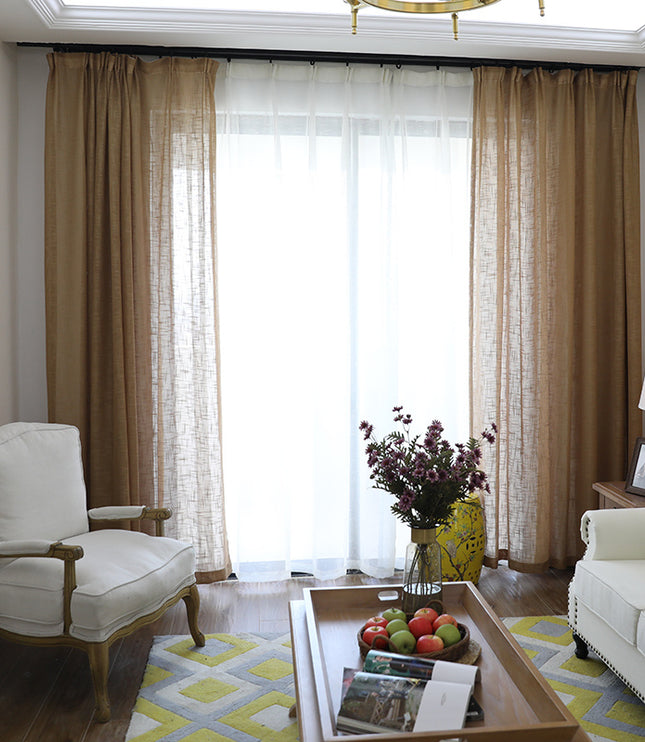 Fashionable cotton and linen curtains