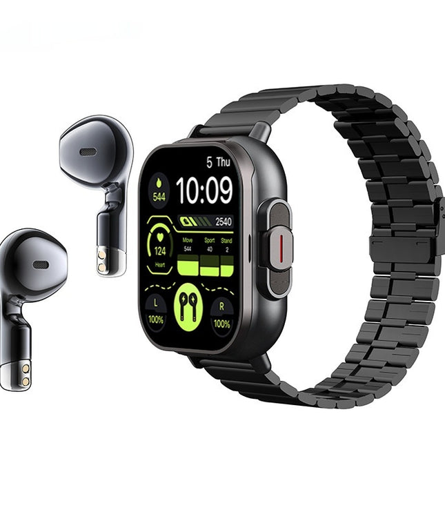 Cross-border New Arrival Smart Watch TWS Bluetooth Headset Two-in-one Heart Rate