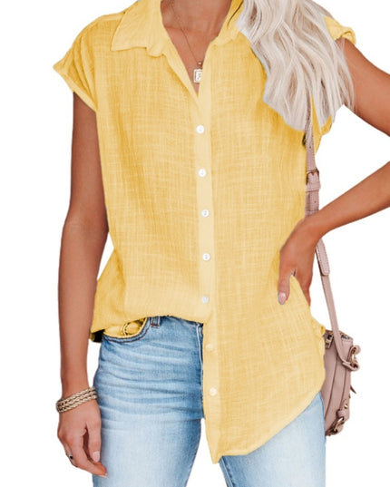 Women's Solid Color Single Breasted Shirt