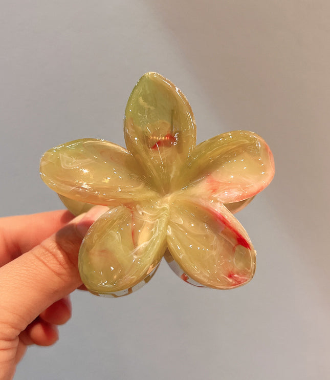 8cm Plumeria Rubra Grip Marble Blooming Pattern