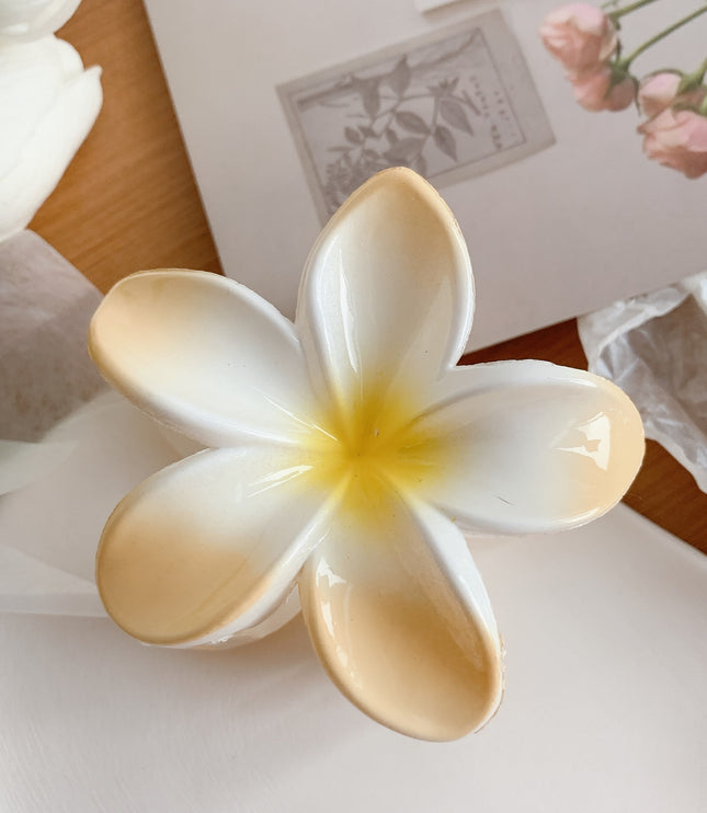 Muweordy Plumeria Hair Clips Flower Hair Clip Trendy Hair Claw Clip Popular Hair Catch Korean Hair Accessories For Women
