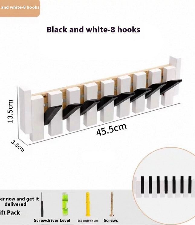 Nordic Punch-free Solid Wood Piano Clothes Rack