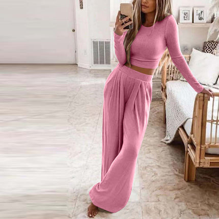 Knitted Casual Home Two Piece Suit