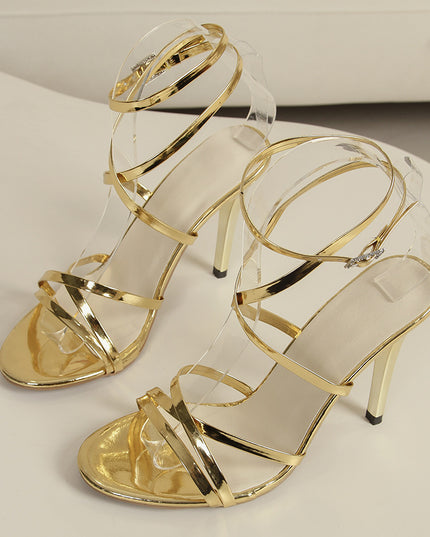 Women's Buckle Cross-strap Stiletto Heel Sandals