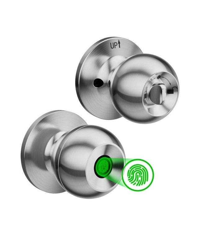 Spherical Smart Fingerprint Lock Graffiti APP Bluetooth Wooden Door Indoor