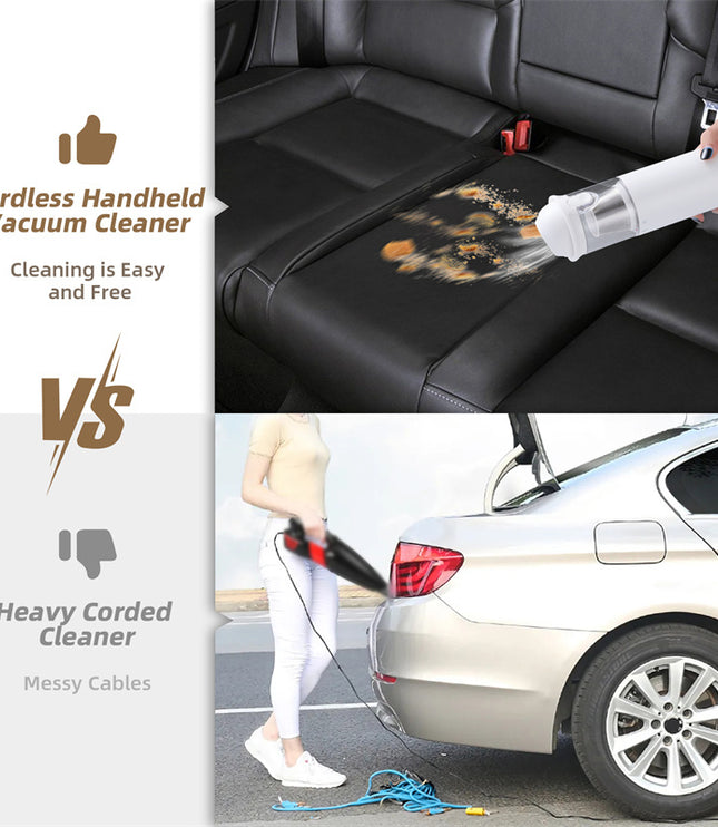Shell Multifunctional Car Vacuum Cleaner 10kPa Outdoor Suction Blowing And Charging Integrated Car Vacuum Cleaner