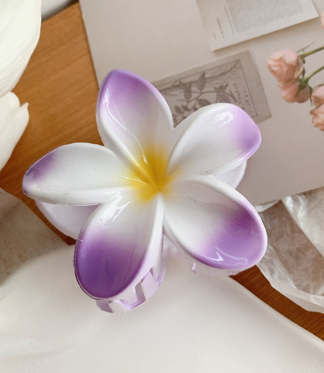 Muweordy Plumeria Hair Clips Flower Hair Clip Trendy Hair Claw Clip Popular Hair Catch Korean Hair Accessories For Women