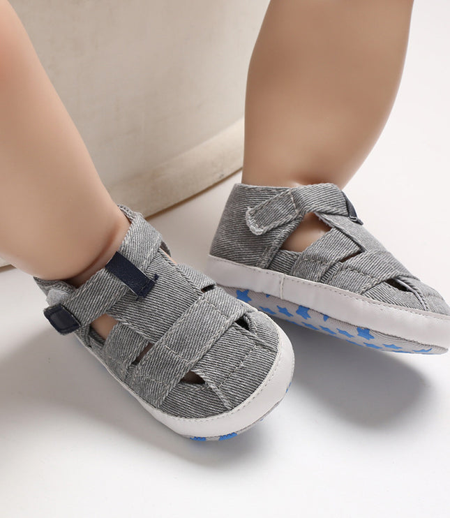 Kids Newborn Baby Boys Fashion Summer Soft Crib Shoes First Walker Anti Slip Sandals Shoe