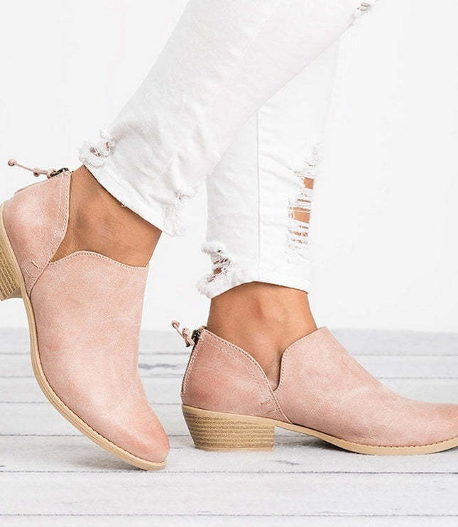 Autumn Women Shoes Retro High Heel Ankle Boots