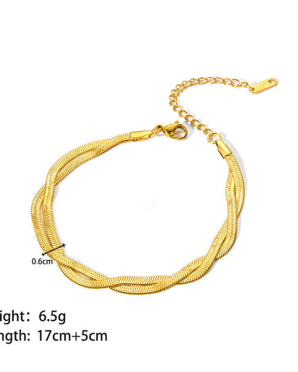 Stainless Steel Ornament Bracelet Female