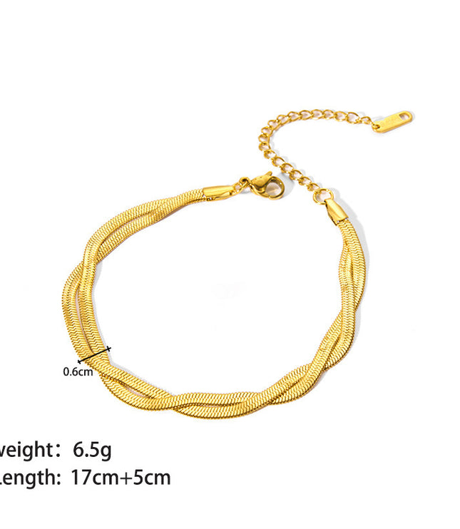 Stainless Steel Ornament Bracelet Female