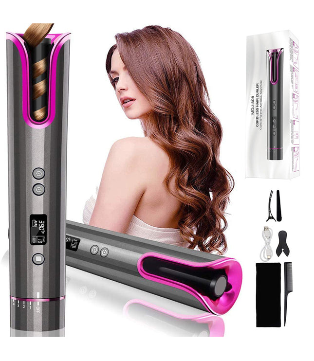 Cordless Automatic Hair Curler with LCD – Perfect Curls in Seconds