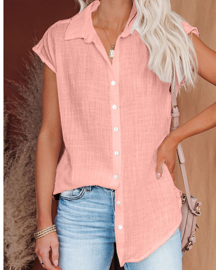 Women's Solid Color Single Breasted Shirt