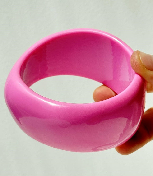 Resin Oval Wide Geometric  Color Bracelet