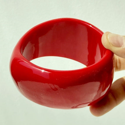 Resin Oval Wide Geometric  Color Bracelet