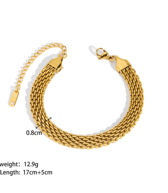 Stainless Steel Ornament Bracelet Female